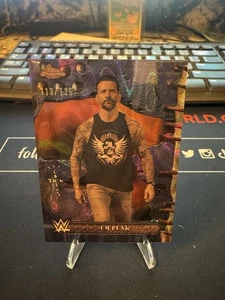 2025 Topps Chrome WWE X Cactus Jack - CM Punk,  #8 Blue Sonar /125 - Picture 1 of 2