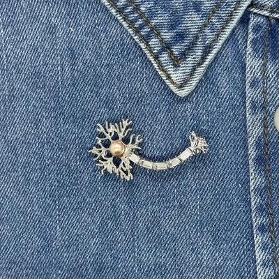 ⭐Hanreshe Neuron Pin Brooch Crystals Medical Jewelry Brain Nerve Cell Chemistry - Image 1 of 4