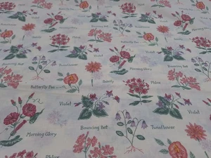 1 yd Common Garden Flower Fabric 44 inches wide 100% cotton Light weight - Picture 1 of 4