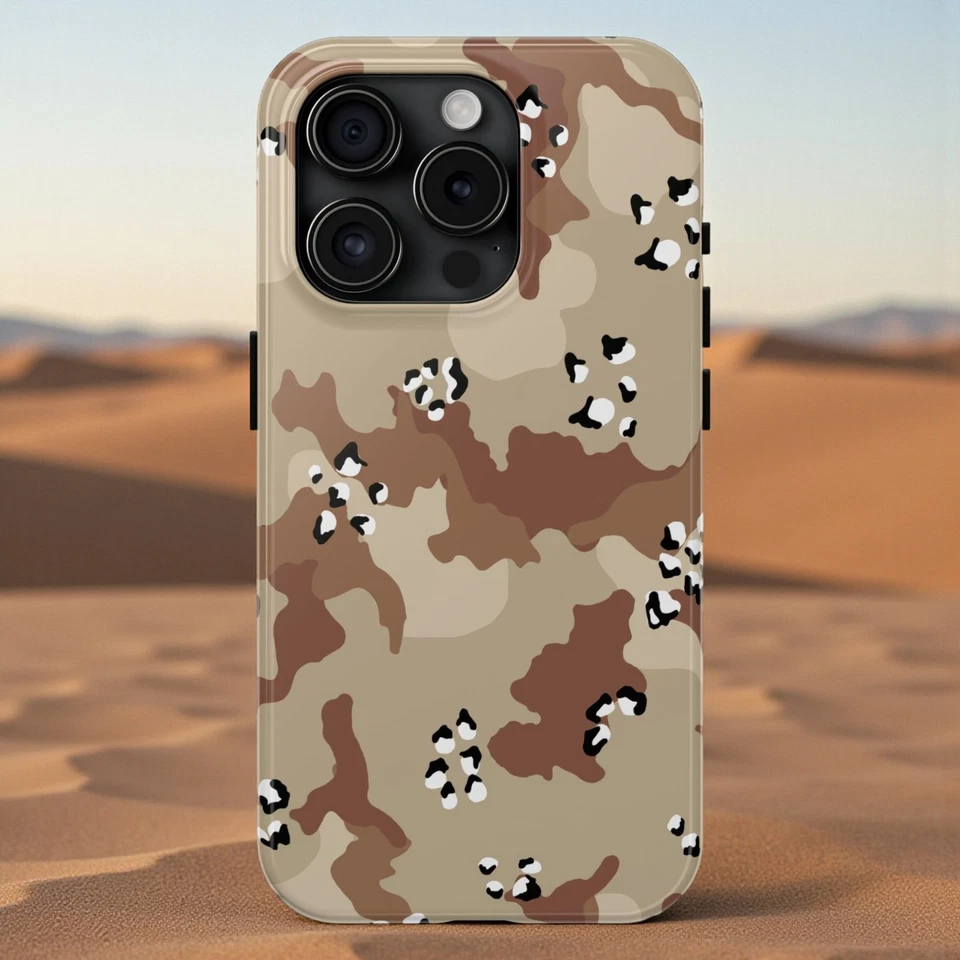 Choc Chip Desert Camo Tough Phone Case, Desert Shield/ Storm, Gift for Him - Image 1 of 1