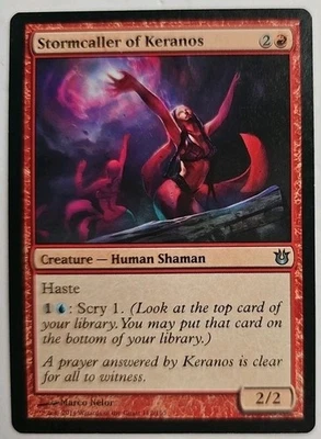 MTG Magic The Gathering Card Stormcaller of Keranos Creature Human Shaman Red  - Image 1 of 2