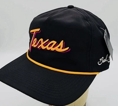 Bad Birdie Texas Golf Hat Rope Adult Snapback Script Black NEW w/ Tag