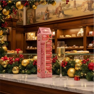 Borgo de' Medici, Classic Florentine Strawberry Macarons, 3.17 oz,  Imported - Image 1 of 4