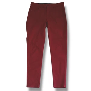 Lularoe With Love Magic Waist Skinny Jeans-Size 30-Burgundy-Stretch-Slimming - Picture 1 of 8