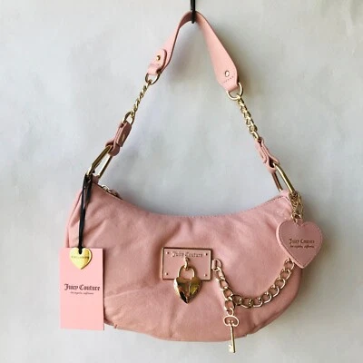 Juicy Couture Exclusive Rolling On Hobo Pink Diamond Shoulder Bag NWT MSRP : $89 - Image 1 of 4