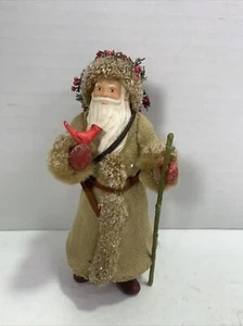 Hallmark Ornament 2010 FATHER CHRISTMAS Santa Cardinal 7th in Series Brown Cloak - Picture 1 of 12