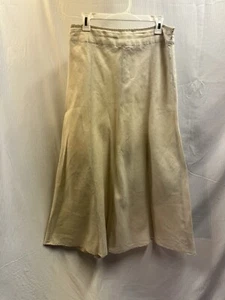 Women’s Linen Long Skirt beige Sz 10 By Charter Club - Picture 1 of 9