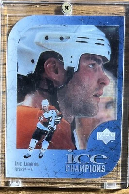 ERIC LINDROS 1997-98 UPPER DECK IVE CHAMPIONS #IC3 DIE-CUT  - UNPEELED NM+/MT - Image 1 of 2