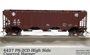 HO LIFE LIKE PROTO 2000 21405 4427 PS2 CD HIGH SIDE COVERED HOPPER SANTA FE ATSF - Picture 1 of 2