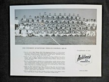 1955 Ashland Oil University Kentucky FB Team Photo premium Collier Lou Michaels