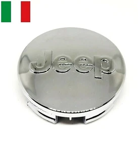 1 Tappo Coprimozzo Cerchi Lega per Jeep Renegade Compass Cherokee 63mm Cromato - Foto 1 di 7