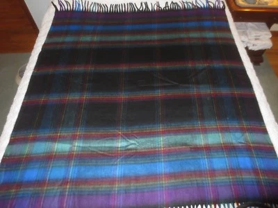 NIP CANNON 100% Acrylic Fringed PLAID THROW - 50" x 60"   - Image 1 of 4