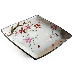 Kiyomizu-Yaki Hand Painted Sakura Design Serving Dish from Hotel Granvia Kyoto - Picture 1 of 6