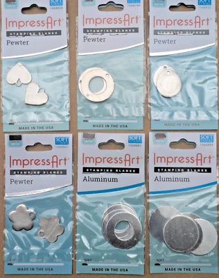 ImpressArt Estampado BLANCOS Círculos Corazones Flores Río Piedra Arandelas YOUPICK Foto 1 de 2