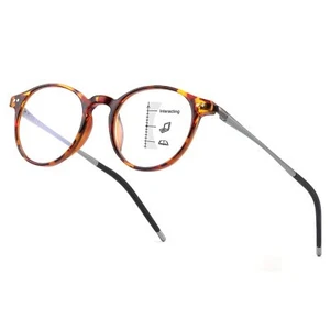 Exquisite Round Ultralight Progressive Multifocus Reading Glasses Women Men D... - Picture 1 of 7