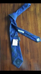 BURBERRY BRIT THE EAON LAB BRIGHT INDIGO WOOL-SILK TIE $ 225 - Picture 1 of 3