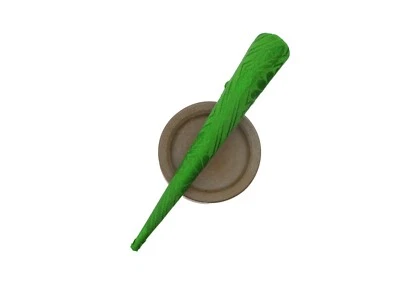 Green Kimono Fabric Large Hair Clip, Long Upcycled 130mm Metal Hair Accessory - Image 1 of 4