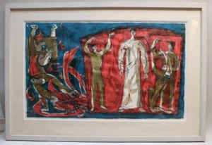 Hans Studer (1920-2018 Schweiz) - La vénération - Verehrung - Farblinolschnitt - Picture 1 of 12