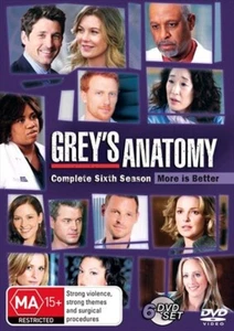 Grey's Anatomy : Season 6 (DVD, 2009) Ellen Pompeo, Chandra Wilson, Sandra Oh - Picture 1 of 1