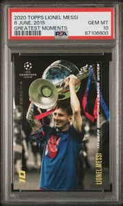 Lionel Messi PSA 10 Greatest Moments Champions League Winner 6 June 2015 Topps - Bild 1 von 2