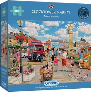 Gibsons Premium Puzzle 1000 Teile Clocktower Market Trevor Mitchell Nachhaltig