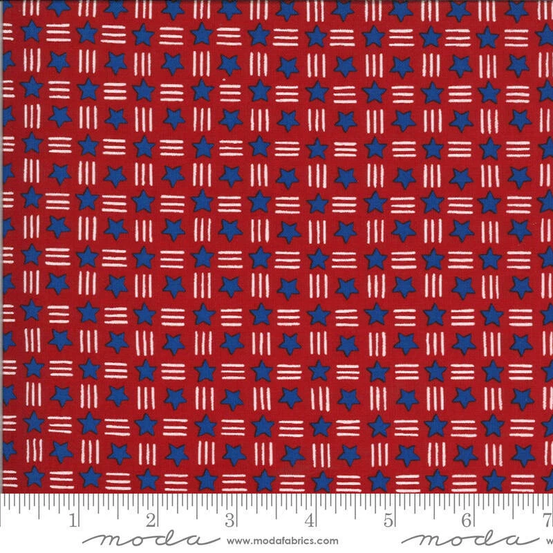 Moda AMERICA THE BEAUTIFUL Barnwood Red 19987 11 Quilt Fabric By The Yard - Deb - Image 1 of 1