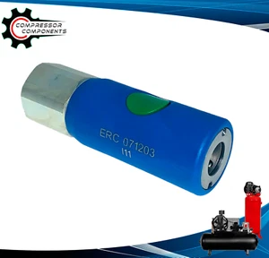Acoplador de manguera de aire de seguridad de alto flujo industrial Prevost - ERC 071203 1/2" FNPT - Imagen 1 de 7