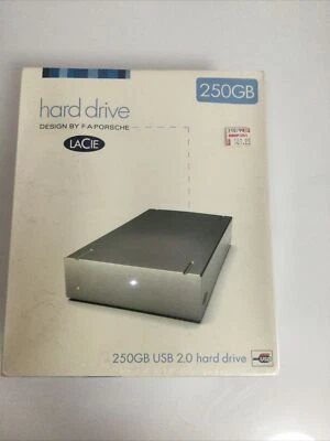 LaCie F.A. Porsche 250GB USB 2.0 External Portable Hard Drive *NEW* - Image 1 of 4