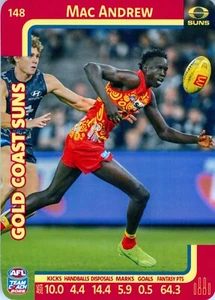 2025 Gold Coast Suns AFL TeamCoach Card - Mac Andrew - Picture 1 of 3