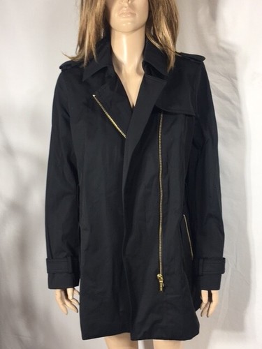 Giacca donna Michael Kors nera casual tasche zip nuova con etichetta taglia M