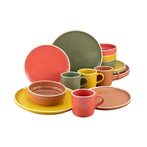 CreaTable 22899 Kombiservice Indian Summer für 4 Personen, Steingut, mehrfarbig - Bild 1 von 2