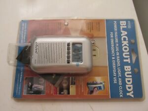 Eton Blackout Buddy Power Failure Emergency Radio LED Light Clock FR-100