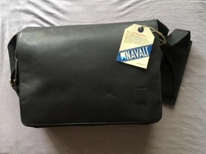 Navali Mainstay Laptop Umhängetasche Leder schwarz - Bild 1 von 5