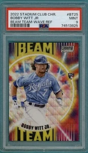 2022 Topps Stadium Club Chrome Bobby Witt Jr. Beam Team Wave Ref #BT25 PSA 9! - Foto 1 di 2