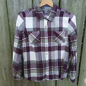 Natural Reflections Girls Plaid Shirt Size 14 Thick Cotton Flannel Top India - Picture 1 of 8