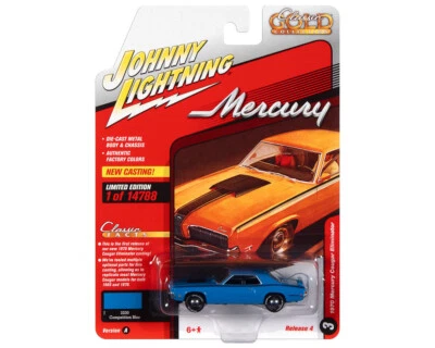 JOHNNY LIGHTNING 1:64 1970 BLUE MERCURY COUGAR ELIMINATOR MODEL JLSP186A-4E - Image 1 of 4