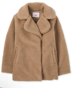 TCP The Childrens Place Coat Jacket Girls Size 14 Tan Sherpa Teddy Bear New - Picture 1 of 9