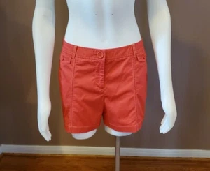 ANN TAYLOR papaya orange stretch cotton shorts size 2 - Picture 1 of 5