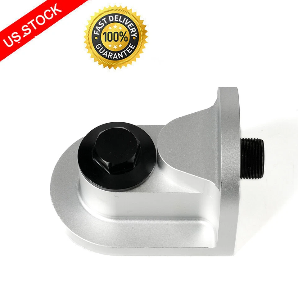 Adaptador de filtro de óleo de tarugo M-6880-B50 90 graus para 1965-1995 Ford Mustang prata - Imagem 1 de 4