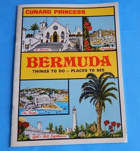 Vintage Cunard Princess Bermuda Advertising Guide Shore Excursions - Picture 1 of 5