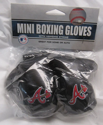 MLB Atlanta Braves 4 Inch Mini Boxing Gloves for Mirror by Fremont Die Cover