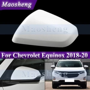 White Left Rearview Door Mirror Cover Shell Cap For Chevrolet Equinox 2018-2020 - Picture 1 of 8