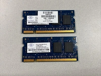 Nanya 512MB SO-DIMM DDR2 SDRAM Memory (NT512T64UH8A1FN-3C) - 2 Units - Image 1 of 2