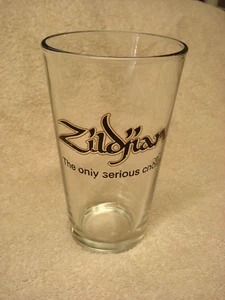 Zildjian "Only Serious Choice" PINT GLASS. cymbal drum crash ride hi hat barware - Picture 1 of 1