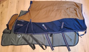 72-82” Horse Sheet Brown By Centaur Horse care 2 Piece Set - Picture 1 of 8