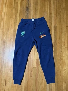 Brazil Travel Pants Fleece 2022 Nike Navy Training Trousers Rare Tech Pack - Picture 1 of 1