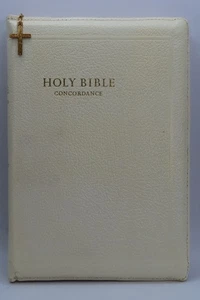 World Publishing Holy Bible Illustrated Red Letter White KJV Zipper in Box - Foto 1 di 24