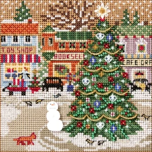 Cross Stitch Kit ~ 2025 Mill Hill Winter Series - Holiday Square #MH14-2535 - Picture 1 of 5