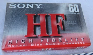 New Sealed-SONY HF 60 Minute Blank Audio Cassette Tape-High Fidelity-Normal Bias - Picture 1 of 6