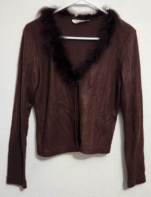 Charlotte Russe женщин средний длинным рукавом коричневый кардиган свитер - Изображение 1 из 3